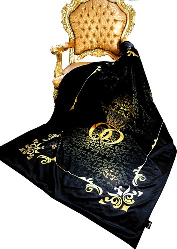 Luxus Wohndecke Pomp��s by Casa Padrino Barock Krone Schwarz / Gold von Harald Gl��ckler mit Glitzersteinen