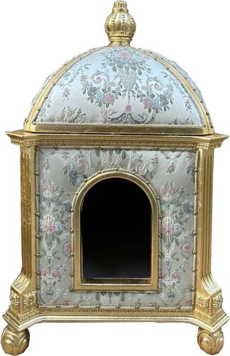 Pomp��s by Casa Padrino Barock Katzenhaus Provence Silber / Gold - designed by Harald Gl��ckler