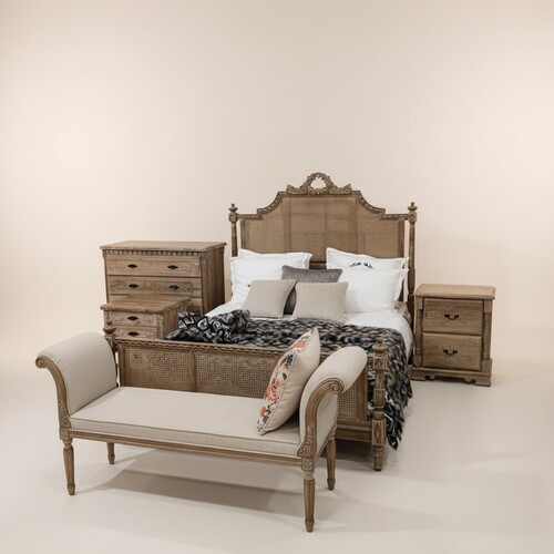 Pomp��s by Casa Padrino Luxus Barock Doppelbett Provence Braun - Designed by Harald Gl��ckler