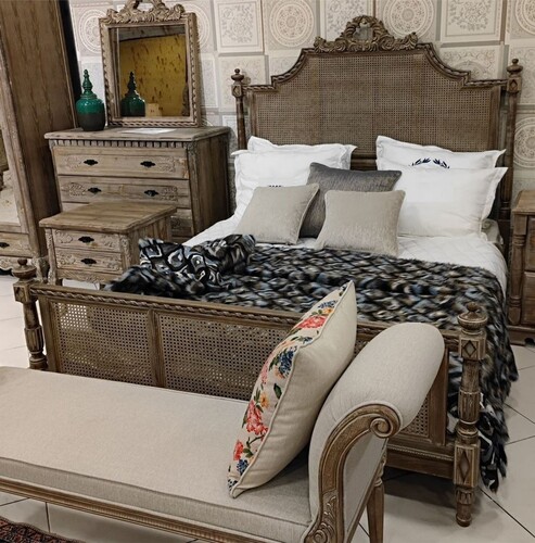 Pomp��s by Casa Padrino Luxus Barock Doppelbett Provence Braun - Designed by Harald Gl��ckler