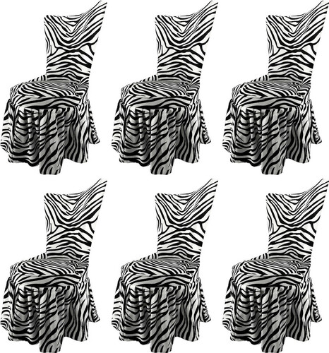 Pomp��s by Casa Padrino Luxus Barock Schloss Esszimmerst�hle Zebra Schwarz / Wei� - Pomp��se Barock St�hle designed by Harald Gl��ckler - 6 Esszimmerst�hle - Barock M�bel