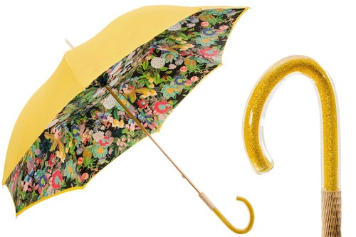 Regenschirm Damen Mazzolino - Manuelle �ffnung - 100% Polyester - Griff aus Acetat - Handmade in Italy