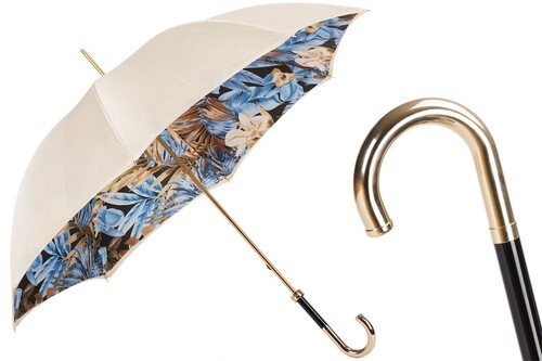 Regenschirm Damen mit Dschungel-Design, Doppelgewebe - Handmade in Italy