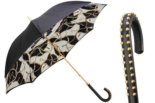 Regenschirm Damen mit Steigb�gelmotiven - Handmade in Italy