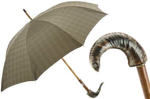 Regenschirm Herren Regenschirme mit Widderhorn - Handmade in Italy