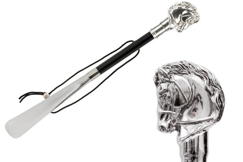 Schuhanzieher mit Silberpferd - Handmade in Italy