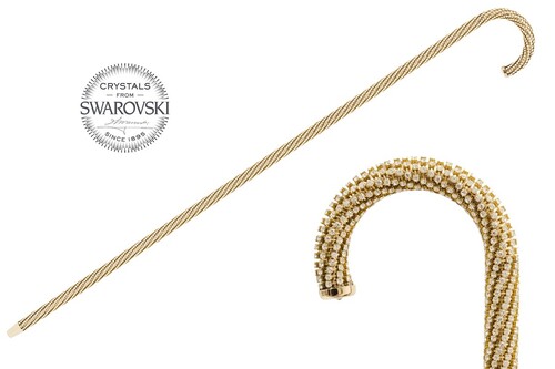 Spazierstock mit Swarovski�-Kristallen - Handmade in Italy