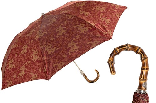 Taschenschirm Herren mit Drachen - Handmade in Italy