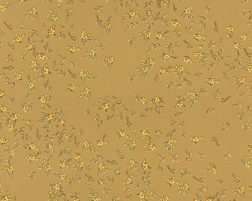 Versace Designer Tapete Barock Blumen 935853 Gold - Satintapete mit elegantem Muster - Hochwertige Qualit�t