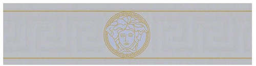 Versace Designer Barock Vliestapete Greek 935225 Silber / Gold - Bord�re - Design Tapete - Luxus Qualit�t
