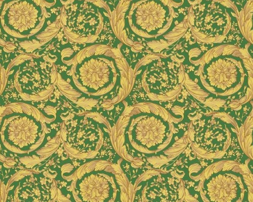 Versace Designer Barock Vliestapete IV 36692-6 - Gold / Gr�n - Design Tapete - Hochwertige Qualit�t