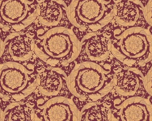 Versace Designer Barock Vliestapete IV 36692-7 - Gold / Bordeaux Rot - Design Tapete - Hochwertige Qualit�t