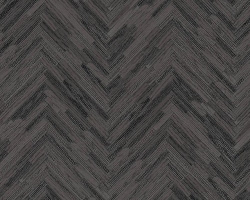 Versace Designer Barock Vliestapete IV 37051-4 Grau / Schwarz - Tapete mit Holzstruktur - Hochwertige Qualit�t