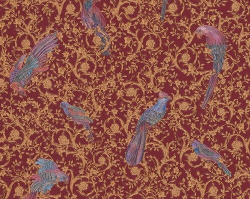 Versace Designer Barock Vliestapete IV 37053-4 - Bordeaux / Gold / Blau / Violett - Design Tapete - Hochwertige Qualit�t