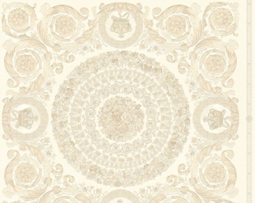 Versace Designer Barock Vliestapete IV 37055-1 - Creme / Beige - Design Tapete - Hochwertige Qualit�t