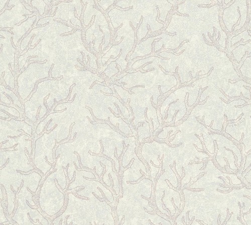 Versace Designer Barock Vliestapete Les Etoiles de la Mer 344974 Grau / Silber / Lila - Design Tapete - Hochwertige Qualit�t