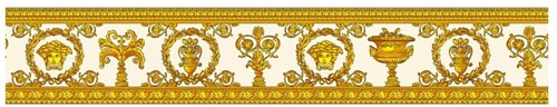 Versace Designer Barock Vliestapete Vanitas 343052 Wei� / Gold - Design Tapete - Deko Accessoires