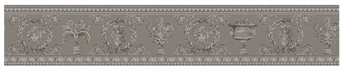 Versace Designer Barock Vliestapete Vanitas 343053 Grau / Silber - Design Tapete - Deko Accessoires