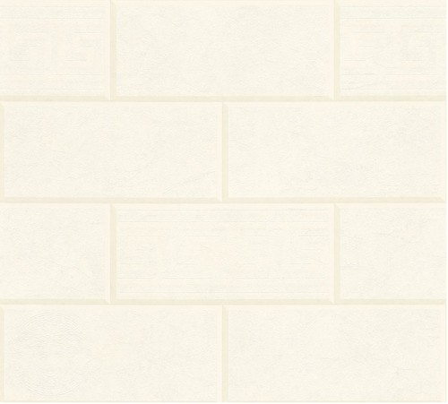 Versace Designer Vliestapete Via Gesu 343222 in Steinoptik Creme - Design Tapete - Luxus Deko Accessoires