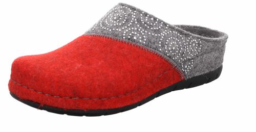 Rohde Riesa Damen Pantoffel Pantolette Hausschuhe Komfortschuhe Cloqs Strass 