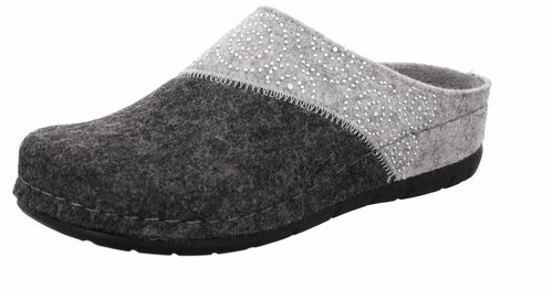 Rohde Riesa Damen Pantoffel Pantolette Hausschuhe Komfortschuhe Cloqs Strass 