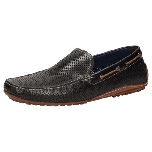 Carulio-706 Slipper by SIOUX GERMANY 39391 Herren Mokassin Sommerslipper Schwarz