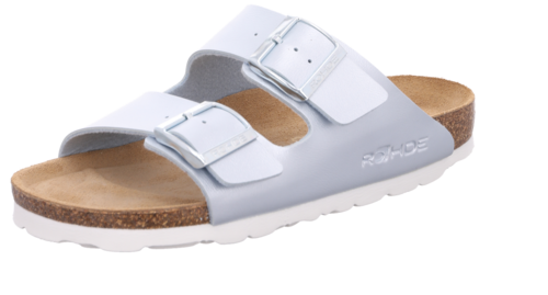 Rohde Alba 5653 Damen Hausschuhe Sandale Pantolette Sandalette Kork Metallic 