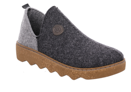 Rohde Damen Foggia Pantoffel Pantoletten niedrige Hausschuhe 6129 Grau Anthrazit