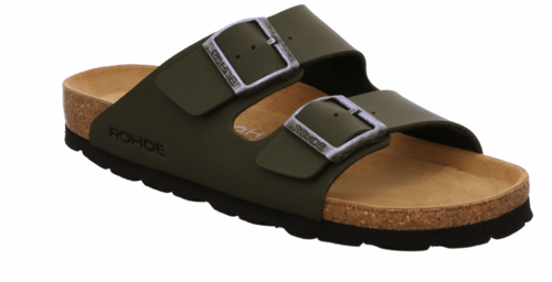 Rohde Alba 5631 Damen Sandale Sandalette Hausschuhe 5631 Korkfu�bett Oliv