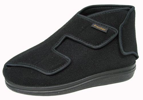 Fischer Markenschuhe Klett-Stiefel 0551 Gesundheitsschuhe Extraweit K Schwarz