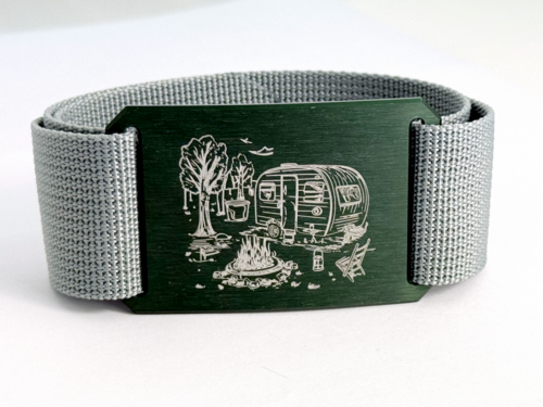 CRIOS Branding Belts Unisex G�rtel Gurt Alu Schnalle Gr�n 40 mm Camping