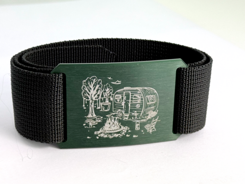 CRIOS Branding Belts Unisex G�rtel Gurt Alu Schnalle Gr�n 40 mm Camping