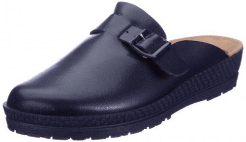 Rohde Clogs Pantolette Klinik / K�chenschuhe Damen Blau 1447 flacher Absatz