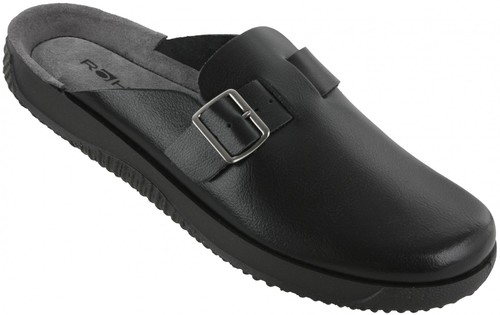 Rohde Soltau-H Herren Pantoletten Hausschuhe 1970 Schwarz