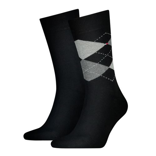 Tommy Hilfiger Herren Strmpfe Business Socken 2 Paar 1 Unifarben 1 Raute 391156 
