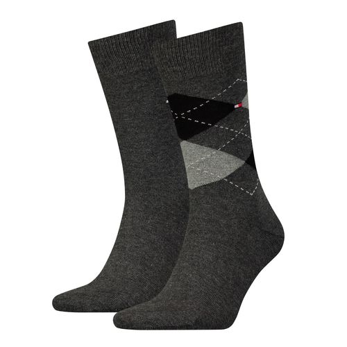 Tommy Hilfiger Herren Strmpfe Business Socken 2 Paar 1 Unifarben 1 Raute 391156 