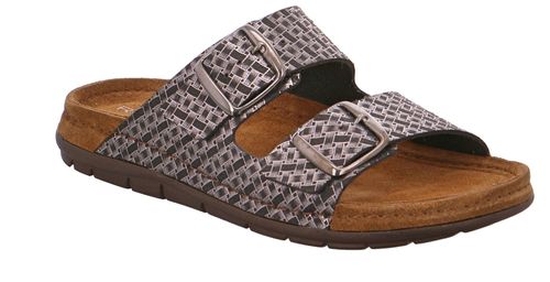 Rohde Rodigo Damen Pantolette Sandale Sandalette Hausschuhe Schwarz Silber