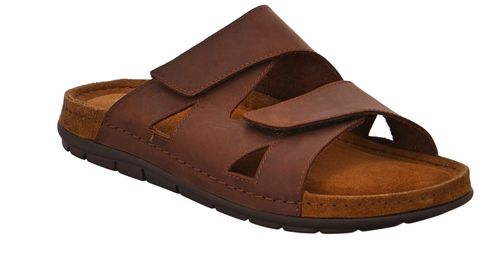 Rohde Rodigo Herren Pantoletten Hausschuhe Sandalen Mocca Braun