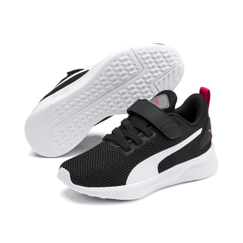 Puma Unisex Kinder Flyer Runner V PS Sneaker Laufschuhe Schwarz Wei�
