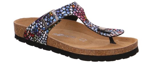 Rohde Alba Damen Sandale Sandalette Zehentrenner Multicolour