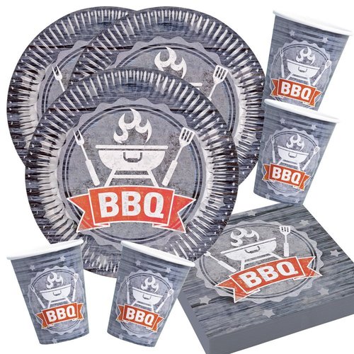 36-teiliges Party-Set BBQ - Grillparty - 8 Personen