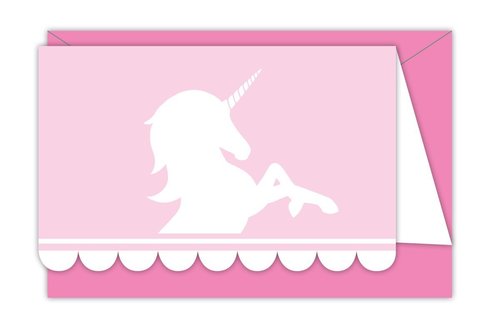 Believe in Unicorns - 12-teiliges Einladungskarten Set inkl. Umschl�ge