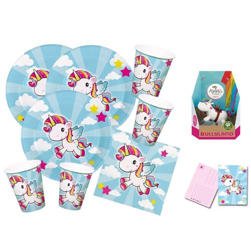 69-teiliges Party Deko Set Einhorn Unicorn Rainbow - f�r 16 Kinder