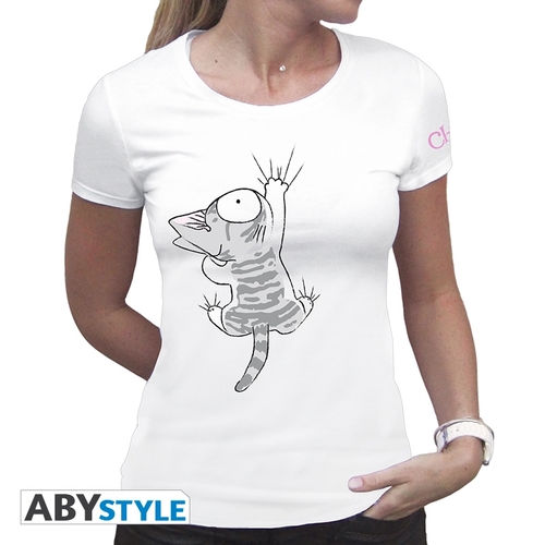 CHI Cat agripp� Damen T-Shirt Wei� Gr.M