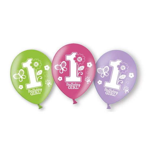 Sweet 1. Birthday - 6 Latexballons 27,5cm