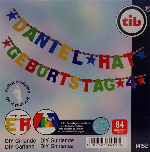 TIB Heyne - DIY Girlande - Do It Yourself / Selbst gestalten - 84-teilig