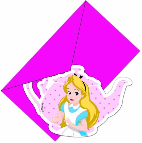 Alice im Wunderland Gestanzte Einladungskarten - Tee Party