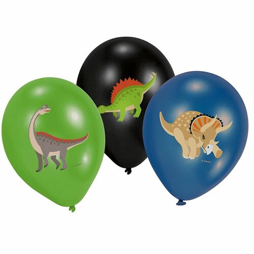 Happy Dinosaur - 6 Latex Ballons 28cm