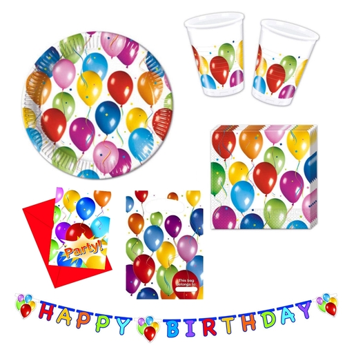 49-teiliges Party Set Balloons Fiesta - 6 Personen