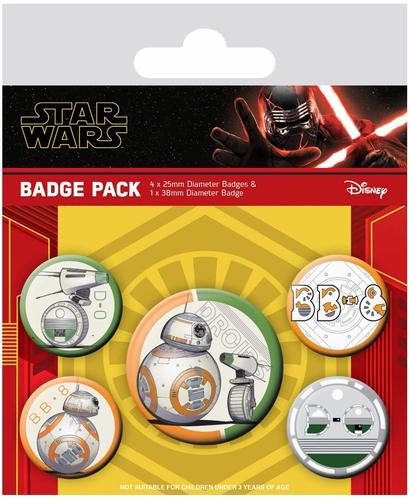 Star Wars - Episode 9 - Droids - Ansteckbutton-Set, 5-teilig